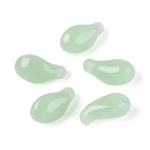 Transparent Glass Teardrop Charms