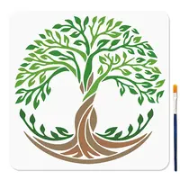 1Pc PET Hollow Out Drawing Painting Stencils