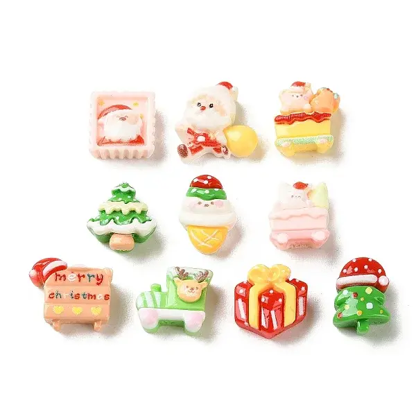 Christmas Opaque Resin Cabochons