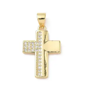 Brass Micro Pave Cubic Zirconia Pendants