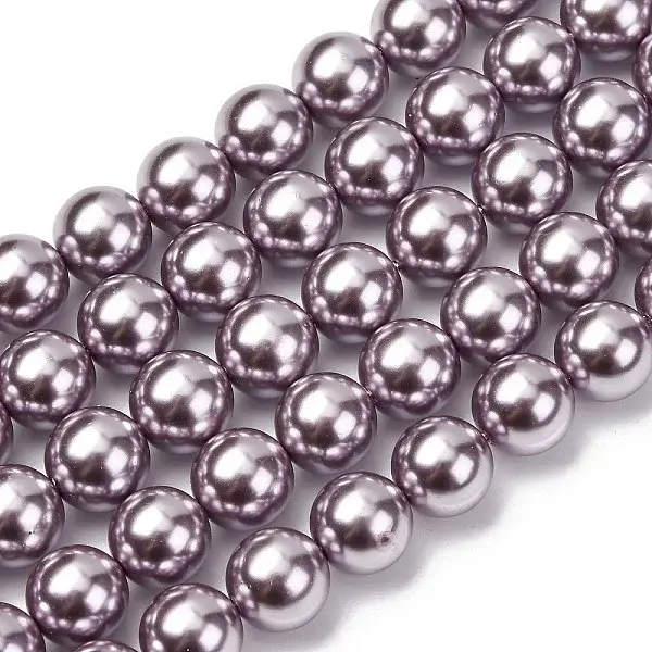 Electroplated Shell Pearl Beads Strands