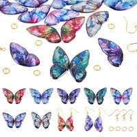 DIY Butterfly Wings Epoxy Resin Dangle Earring Making Kits