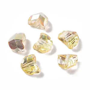 100Pcs Electroplate Glass Beads