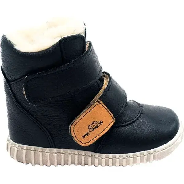 PEGRES B 1706 Dětská zimní barefoot obuv, černá, velikost