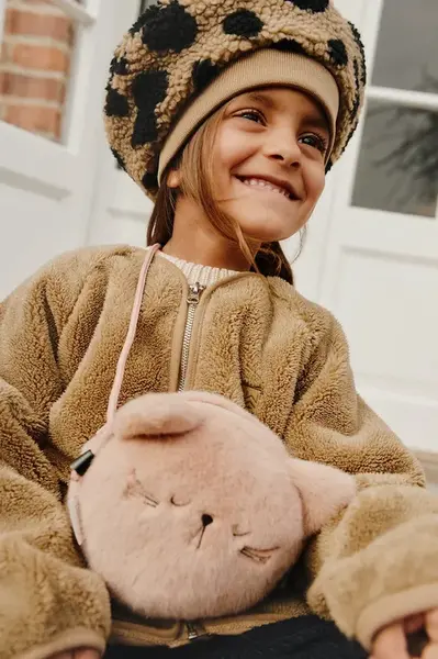 Dětský baret Liewood Poplar Pile Beret Hat béžová barva, LW20828