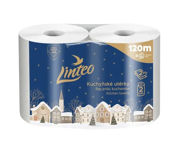 Linteo Den&Noc Kuchyňské utěrky 2vrstvé 2 role
