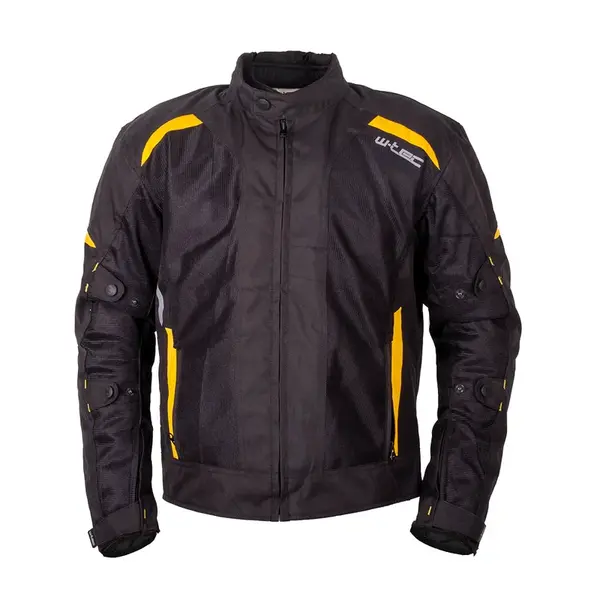 Pánská letní moto bunda W-TEC Tosheck černo-žlutá 6XL