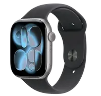 APPLE Watch 11 GPS + Cellular 42mm vesmírne šedý hliník - čierny športový remienok - S/M