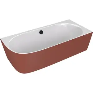 Polysan Sussi voľne stojaca vaňa 160x70 cm liaty mramor pravá biela/hnedá bílá/hnědá 90191R.72