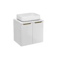 Kúpeľňová skrinka pod umývadlo Naturel Stilla 60x60x45 cm biela STILLAD06033DBI