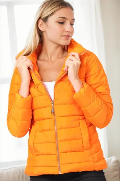 Z9746 DEWBERRY WOMEN'S JACKET-ORANGE