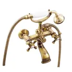 Vaňová batéria RAV Slezák MORAVA so sprchovacím setom 150 mm stará mosadz MK359.5/2SM