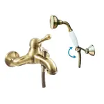 Vaňová batéria RAV Slezák LABE so sprchovacím setom 150 mm stará mosadz L054.5/2SM