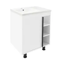 Kúpeľňová skrinka s umývadlom Naturel Lucca 59x70x45 cm biela lesk LUCCA60W