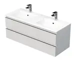 Kúpeľňová skrinka s umývadlom SAT Cube Way 120x47,5x46 cm biela mat CUBE3D1202ZBMOD