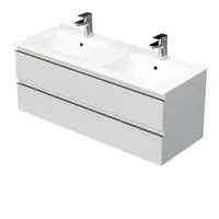 Kúpeľňová skrinka s umývadlom SAT Cube Way 120x47,5x46 cm biela mat CUBE3D1202ZBMOD