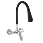 RAV SLEZÁK Sázava drezová batéria so silikónovým ramienkom 150 mm čierna matná/zlatá sa502.5/13 SA502.513