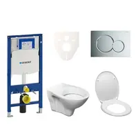Cenovo zvýhodnený závesný WC set Geberit do ľahkých stien / predstenová montáž + WC Ceramia S-Line Pro 111.300.00.5ND2