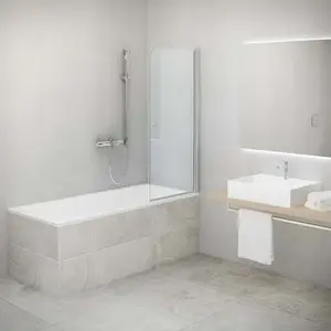 Roth TV1 vanová zástěna 140x80 cm stříbro 706-8000000-01-02