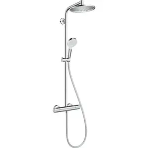Hansgrohe Crometta S sprchový systém na stěnu s termostatickou batériou chróm 27268000