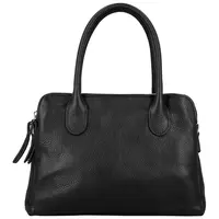 Dámská kožená kabelka na rameno černá - Delami Vera Pelle Tyra