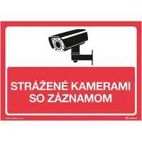 Strážené kamerami zo záznamom – červený A5, 148 x 210 mm