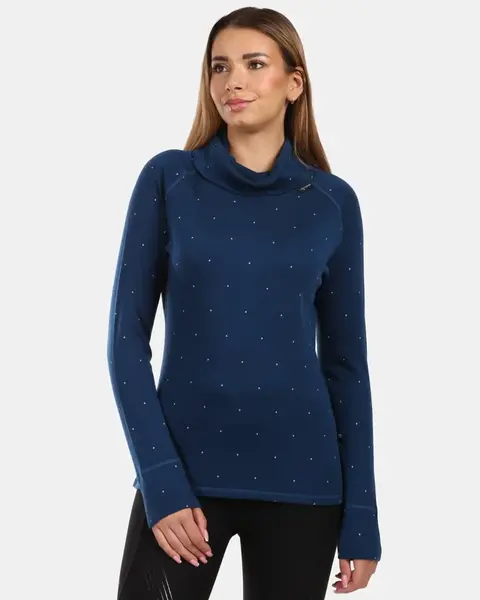Dámský rolák s dlouhým rukávem z merino vlny kilpi jannu-w tmavě modrá 46