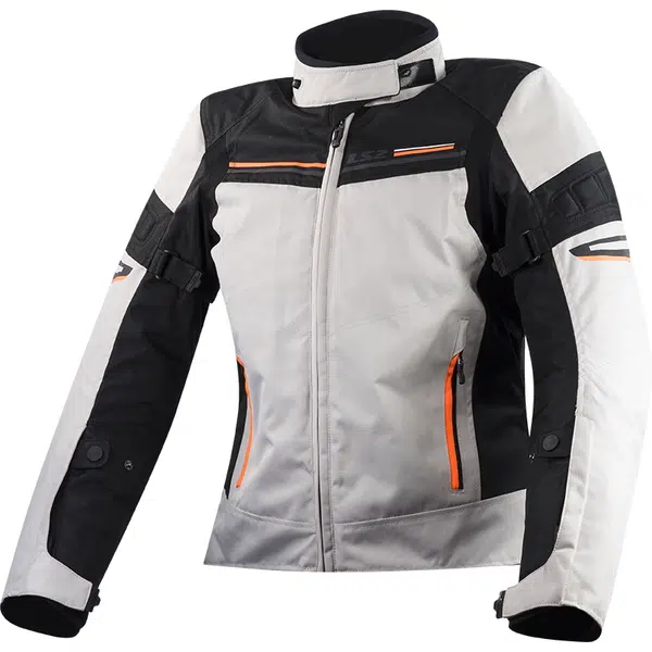 Dámská moto bunda LS2 Shadow Lady Light Grey světle šedá-černá S