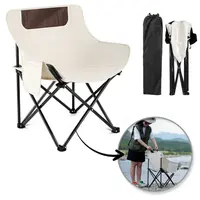 Skladacia kempingová stolička TRAIL, krémová