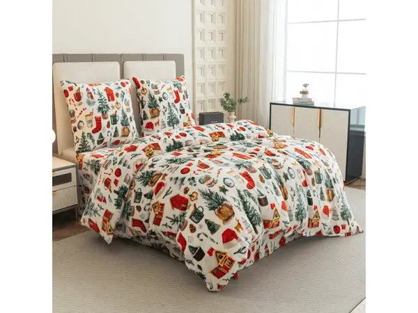 Mikroplyšové obliečky FESTIVE MAGIC biele Rozmer obliečky: 70 x 90 cm | 140 x 200 cm