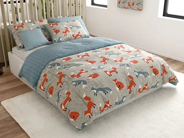 Bavlnené obliečky Renforcé FOXIVA sivé Rozmer obliečky: 70 x 90 cm | 140 x 200 cm