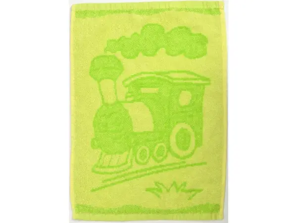 Detský uterák BEBÉ mašinka zelený 30x50 cm