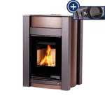 Kachle s výmenníkom AQUAFLAM VARIO KALMAR 11/7kW hnedá - zamatová, elektronická regulácia FLHSF34-062