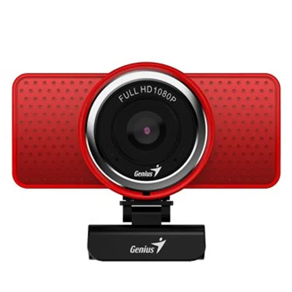 Genius Full HD Webkamera ECam 8000, 1920x1080, USB 2.0, červená, Windows 7 a vyšší, FULL HD, 30 FPS