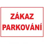 Plast zákaz parkování A4