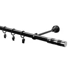 Garnýž I fi 19 černá 240cm duo černá-chrom