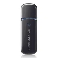 Apacer USB flash disk, USB 3.0, 32GB, AH355, černý, AP32GAH355B-1, USB A, s krytkou