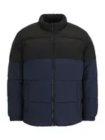 Jack & Jones Plus Zimná bunda 'JJPMAZE'  tmavomodrá / čierna