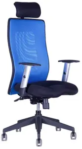 OFFICE PRO Ergonomická kancelářská židle CALYPSO GRAND s opěrkou hlavy P1, modrá