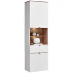 Hom`in VITRÍNA, bílá, dub artisan, 60/200/36,3 cm