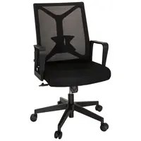 MID.YOU OTOČNÁ ŽIDLE, síťovina, plochá tkanina, černá