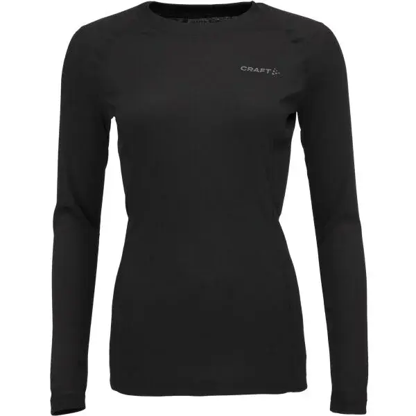 Craft CORE WARM BASELAYER LS Dámske funkčné tričko, čierna, veľkosť