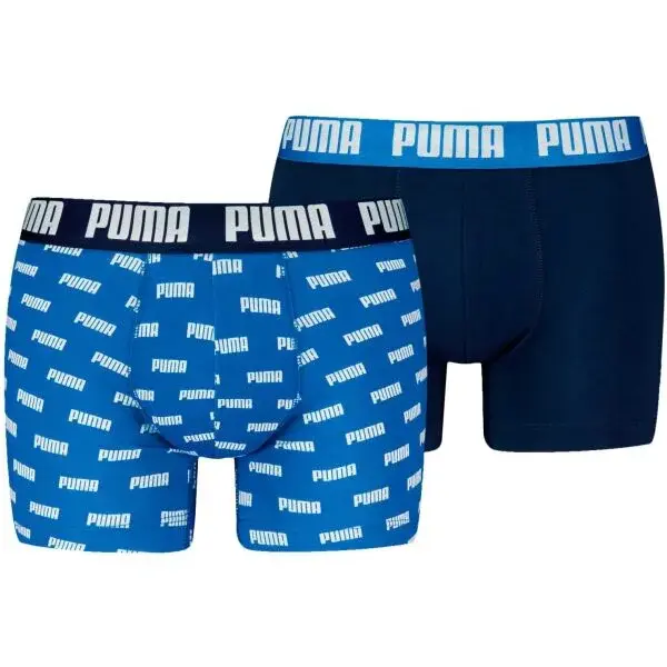 Puma MEN EVERYDAY AOP PRINT BOXER 2P Pánske boxerky, modrá, veľkosť