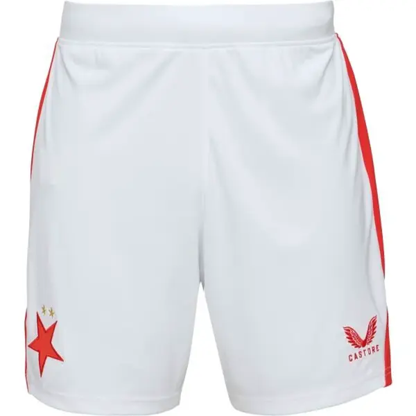 CASTORE SLAVIA PRAGUE HOME SHORT Pánske futbalové šortky, biela, veľkosť