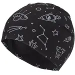 Lewro BYRD Detská tenká čiapka, čierna, veľkosť 4-7Y