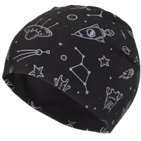 Lewro BYRD Detská tenká čiapka, čierna, veľkosť 4-7Y