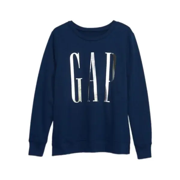GAP CREWNECK LOGO Dámska mikina, tmavo modrá, veľkosť