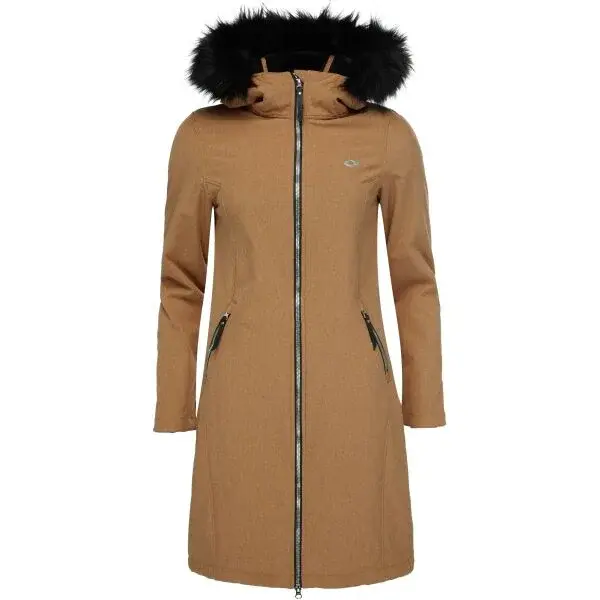 LOAP LUDANA Dámsky softshellový kabát, hnedá, veľkosť