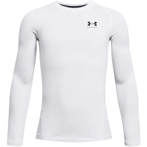 Under Armour COLDGEAR Chlapčenské  tričko s dlhým rukávom, biela, veľkosť M