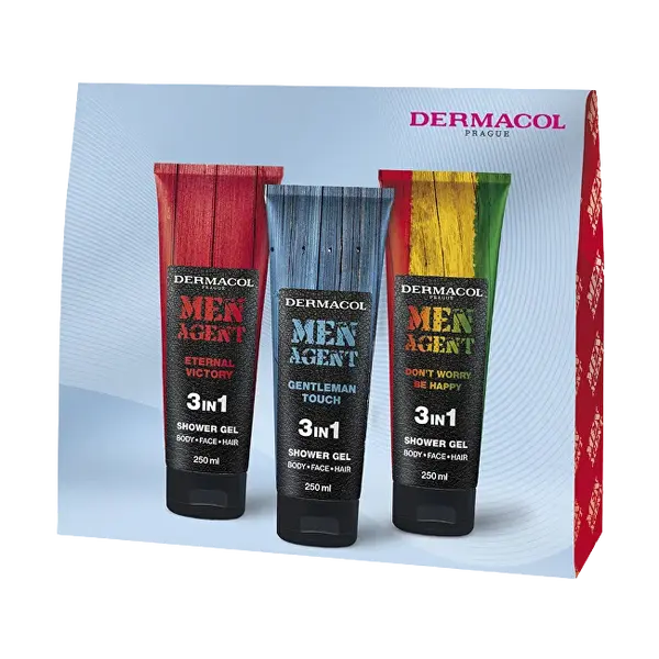 DERMACOL dárkový balíček Mix sprchových gelů Men Agent